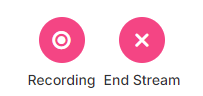 Talk Studio's Recording and End Stream buttons when you are recording and streaming at the same time